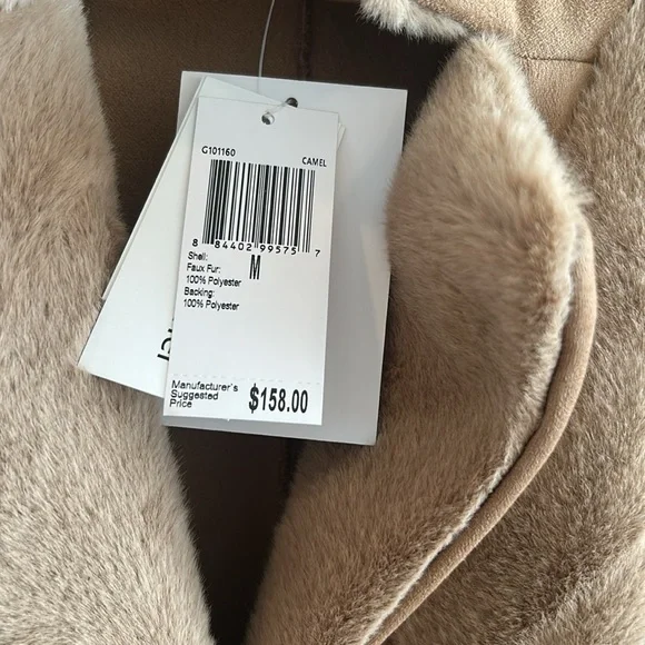 Faux Teddy Bear style coat, camel color. - Picture 10 of 10